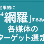 APA【ノウハウ＆武器特典２】 効果的に「網羅」する為の各媒体のターゲット選定